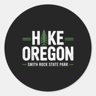 Oregon Smith Rock State Park Hiking Nature Tree Re Classic Round Sticker