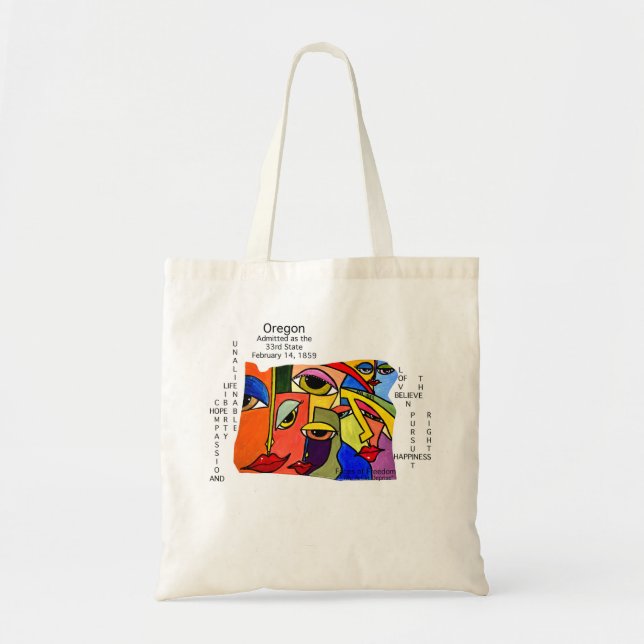 Oregon State Art by Deprise Tote Bag (Front)
