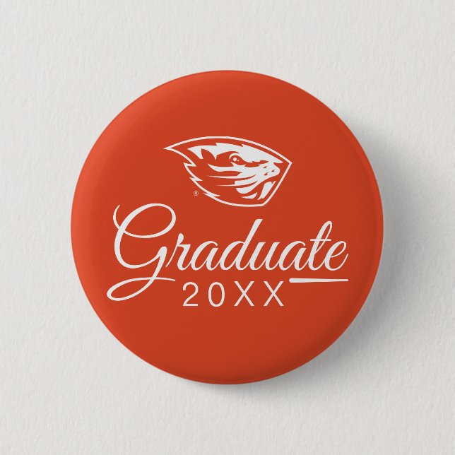 Oregon State Beavers | Beaver Head 6 Cm Round Badge (Front)