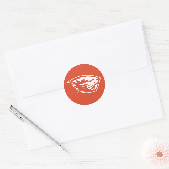 Oregon State Beavers | Beaver Head Classic Round Sticker (Envelope)