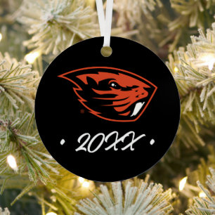 Oregon State Beavers   Beaver Head Metal Tree Decoration
