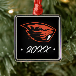 Oregon State Beavers   Beaver Head Metal Tree Decoration
