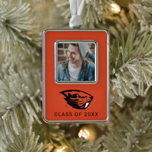 Oregon State Beavers   Beaver Head Silver Plated Framed Ornament