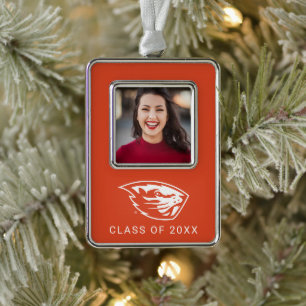 Oregon State Beavers   Beaver Head Silver Plated Framed Ornament