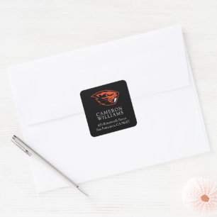 Oregon State Beavers   Beaver Head Square Sticker