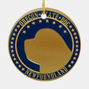 Oregon State Dog Ceramic Tree Decoration