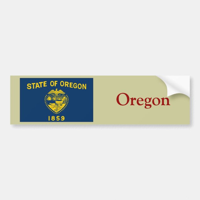Oregon State Flag Bumper Sticker (Front)