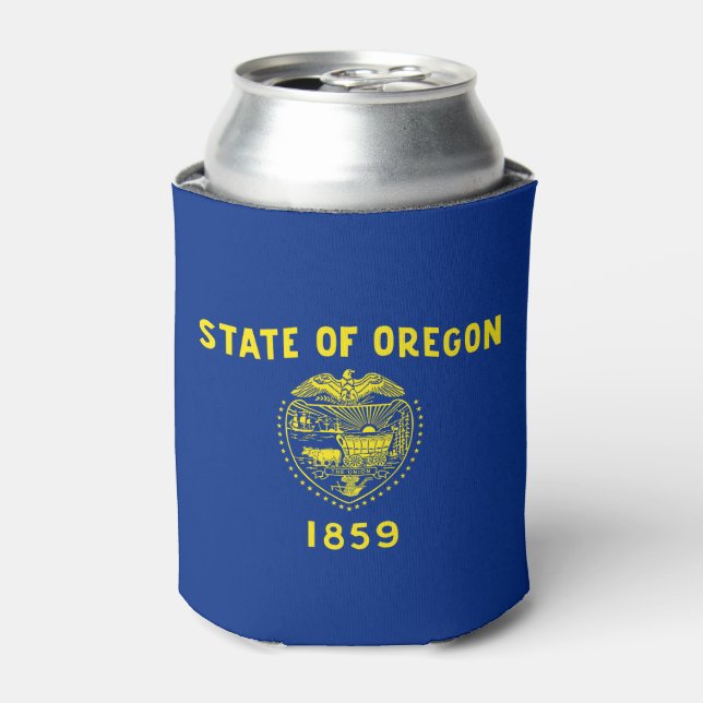 Oregon State Flag Can Cooler (Can Front)