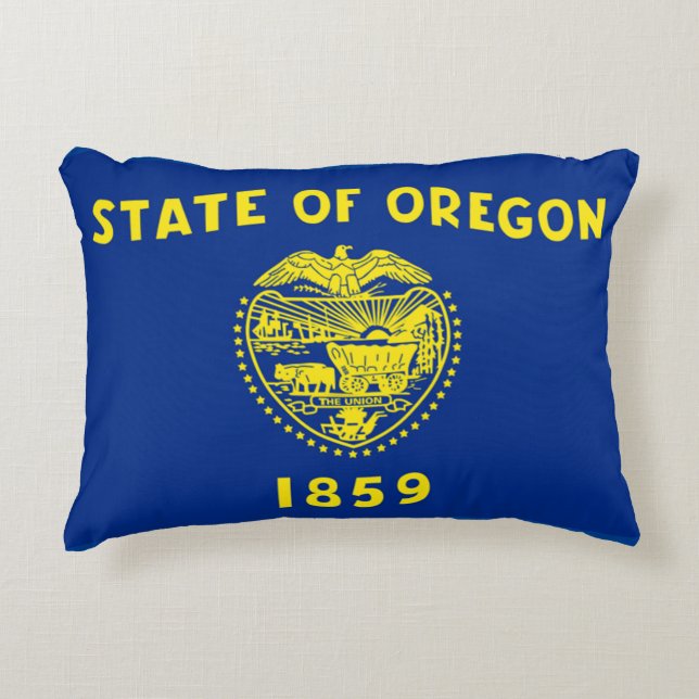 Oregon State Flag Decorative Cushion (Front)
