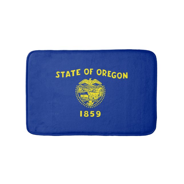 Oregon State Flag Design Bath Mat (Front)