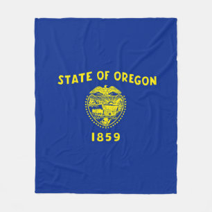 Oregon State Flag Design Fleece Blanket