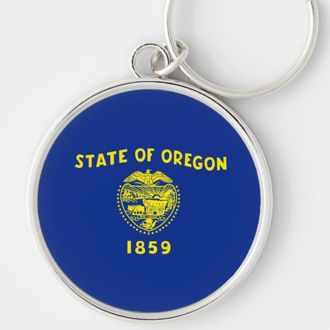 Oregon State Flag Design Key Ring (Front)