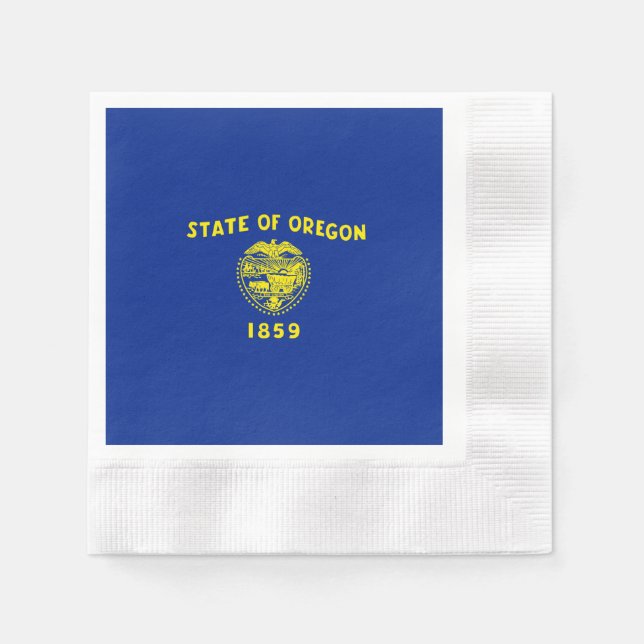Oregon State Flag Design Napkin (Front)