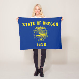 Oregon State Flag Fleece Blanket
