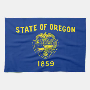 Oregon State Flag Tea Towel