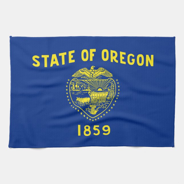Oregon State Flag Tea Towel (Horizontal)