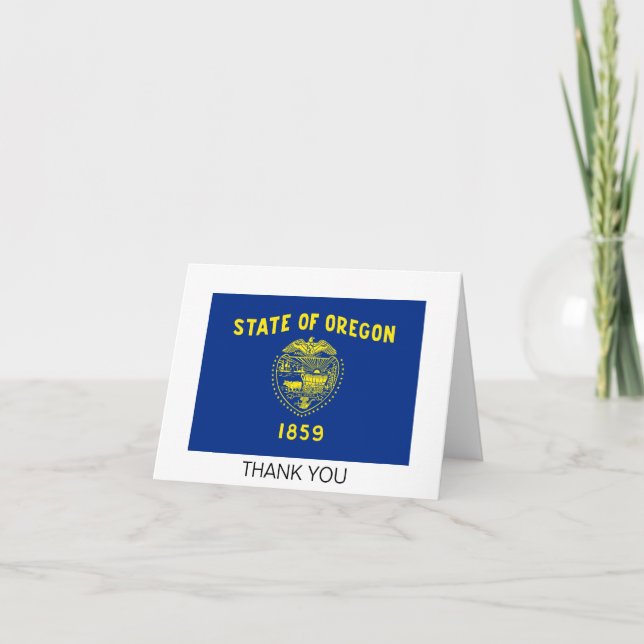 Oregon State Flag Thank You Card (Front)