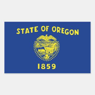 Oregon State Flag, United States Rectangular Sticker