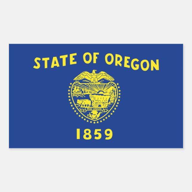 Oregon State Flag, United States Rectangular Sticker (Front)