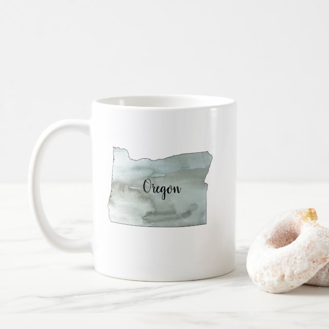 Oregon State Illustration  Coffee Mug (With Donut)