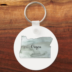 Oregon State Illustration Key Ring