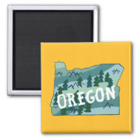 Oregon State Map Illustration