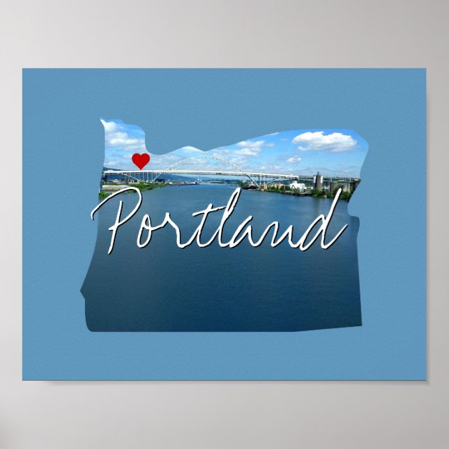 Oregon State Photo insert and town name Poster (Front)