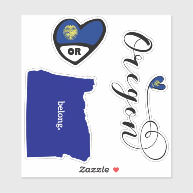 Oregon State, Sheet of Die Cut Stickers (Sheet)