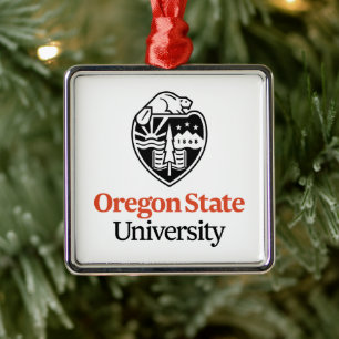 Oregon State University Metal Tree Decoration