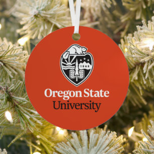 Oregon State University Metal Tree Decoration