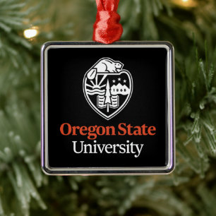 Oregon State University Metal Tree Decoration