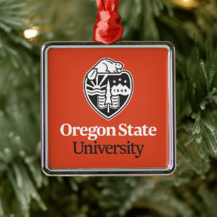 Oregon State University Metal Tree Decoration