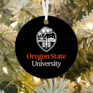 Oregon State University Metal Tree Decoration