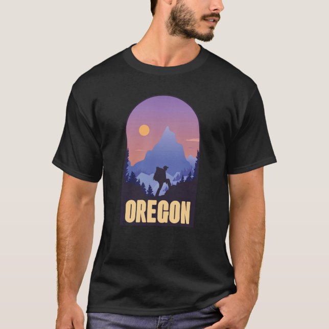 Oregon State USA Hiking Trip Souvenir T-Shirt (Front)