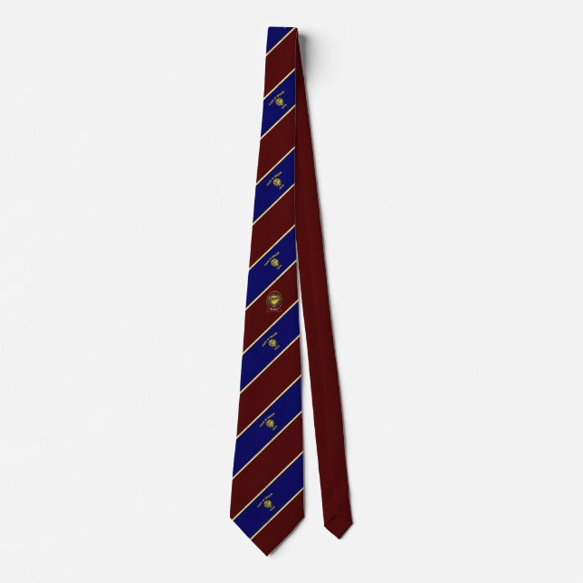 Oregon stripes flag tie (Front)
