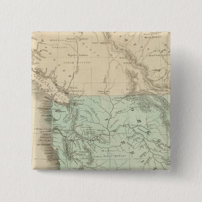 Oregon Territory 15 Cm Square Badge (Front)