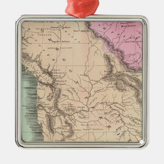 Oregon Territory Metal Tree Decoration (Front)
