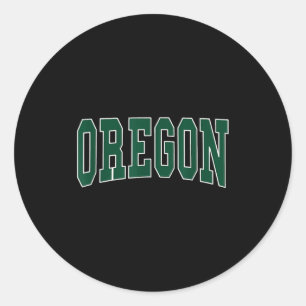 Oregon - Throwback Design - Clic Classic Round Sticker