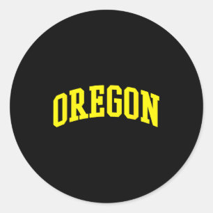 Oregon - Throwback Design - Clic Classic Round Sticker