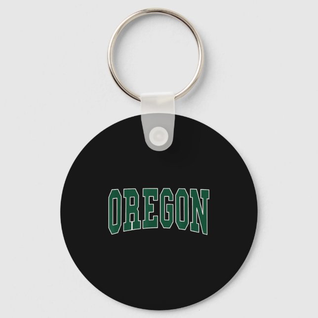 Oregon - Throwback Design - Clic  Key Ring (Front)