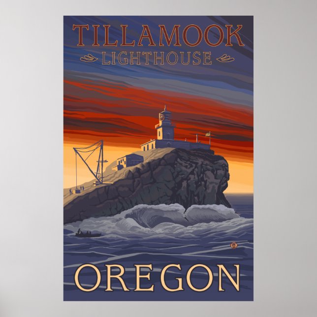 Oregon - Tillamook Lighthouse Poster (Front)