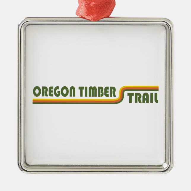 Oregon Timber Trail Metal Tree Decoration (Front)