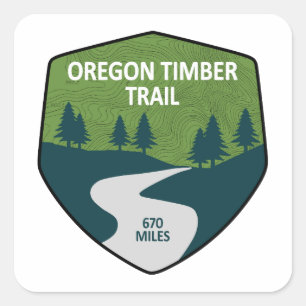 Oregon Timber Trail Square Sticker