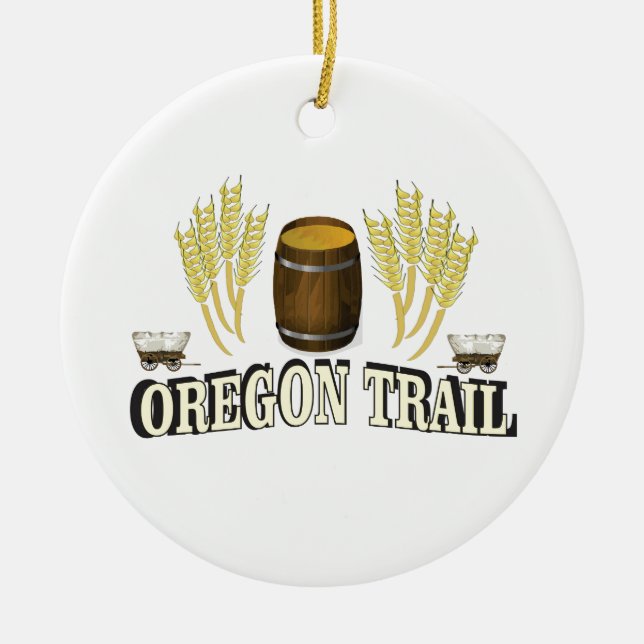 oregon trail blessing ceramic tree decoration (Front)