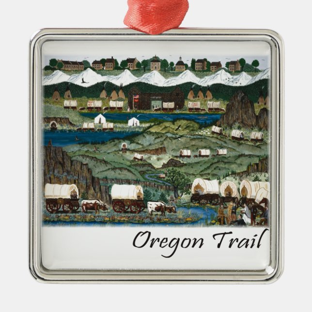 Oregon Trail Metal Tree Decoration (Front)