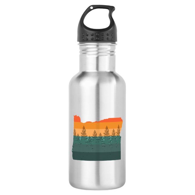 Oregon Tree Silhouette 532 Ml Water Bottle (Front)
