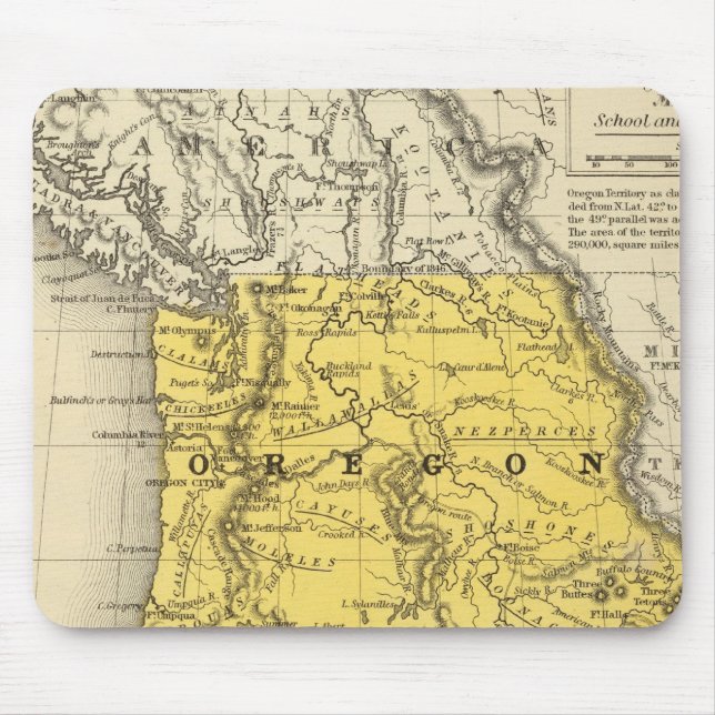 Oregon, Upper California Mouse Mat (Front)