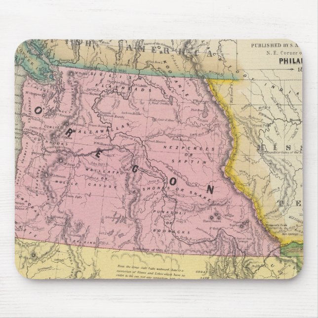 Oregon, Upper California & New Mexico Mouse Mat (Front)