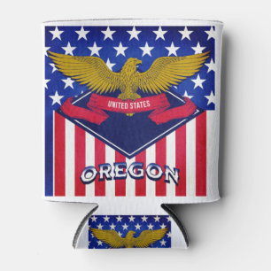 Oregon USA Flag Can Cooler