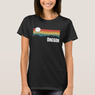 Oregon Vintage Sunset 80s Retro Summer State USA T-Shirt